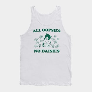 All Oopsies No Daisies Retro Graphic T-Shirt, Vintage Unisex Adult T Shirt, Vintage Kitten T Shirt, Nostalgia Cat T Shirt, Funny Tank Top